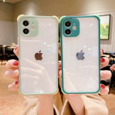 China Hot Selling Shockproof Phone Accessories Phone Translucent Case With Clear PC Back Cover For iPhone12 6.1 for sale