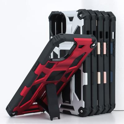 China Shockproof 2 in 1 Combine Magnetic PC TPU Invisible Bracket Mobile Phone Case for iPhone 13/13pro/13mini for sale