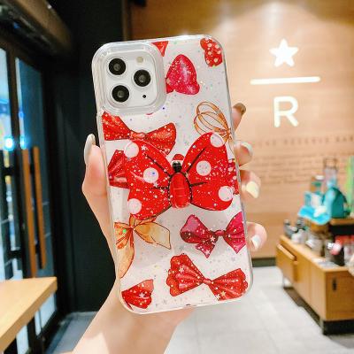 China Sensitive Anti-drop Back Butterfly Kickstand Cover TPU+PC 2 In 1 Phone Cases For MI Note 9 10 11 Pro Lite 5g for sale