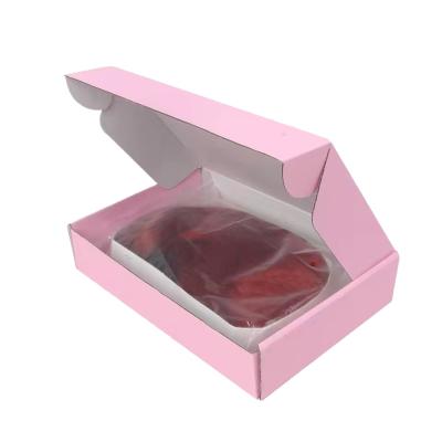 China Small Recyclable Pink Shipping For Small Business Pack Of 25 - 6x6x2 Inch Corrugated Cardboard Mailer Boxes Craft Gifts Giving Products for sale