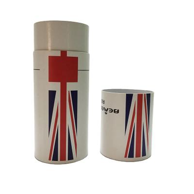 China Recyclable National Flag Printed Outside Cardboard T-shirt Tube Box Packing Wax Board Round Paper Wrapping Paper Inside Cylinder for sale