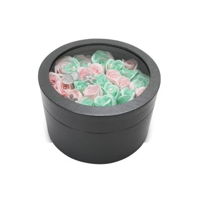 China Popular Florist Recycled Round Materials Gray Paper Tube Box Luxury Cardboard Cylinder Flower Packaging Box Gift Boxes With Lids For Flowers for sale