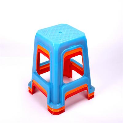 China Modern Furniture Plastic Stacking Square High Stools Sleek Outdoor Crack-Resistant Solid Stools for sale