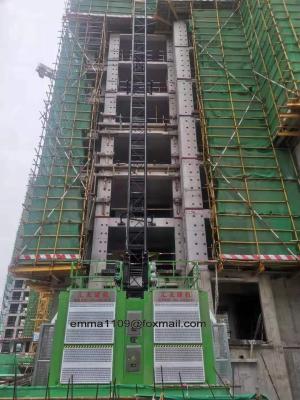 China ALL IN ONE 0-36m/min Speed Construction Elevator Hoister 50m Mast Section for sale