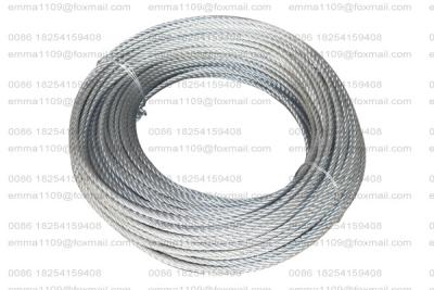 China Hot Galvanized 8.3mm Steel Wire Rope for ZLP630 Suspended Power Platform for sale