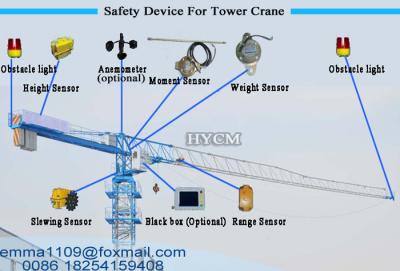 China 10ton Top Tower Crane PT6518 65m Jib With Potain Mast Section 3m for sale