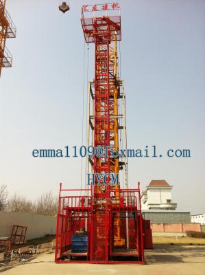 China Kleine 2T materiaal hefmachine Dubbele kooien Lifting Lift 24m hoogte Prijs Te koop