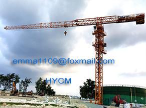 China QTZ160 6516 Construction Building Jib Pole Crane Topless 10 Tons for sale