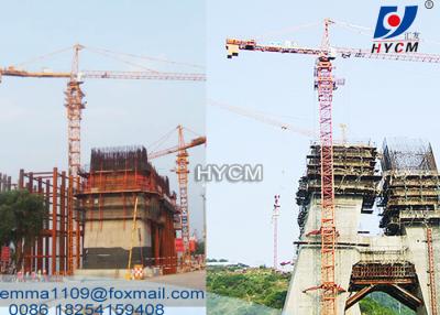 China QTZ100 Grúas de construcción de control remoto Torre 60 metros 8T Capacidad en venta