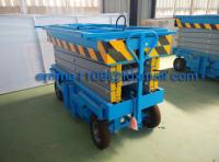 China Hot SJY0.3-4 Model Mobile Scissor Lift Platform 300kg Load 4m Platform Height for sale