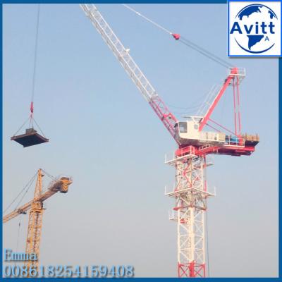 China D4522 1.6*3m Mast Luffing Tower Crane 6tons Load Capacity Mast Height 25.5m for sale