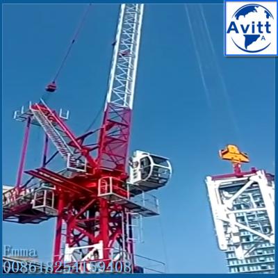 China D5020 Luffing Jib Crane Torre 50M Braço 10 toneladas Carga Mecanismos completos de VFD à venda