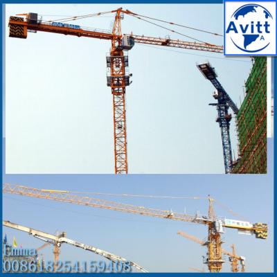 China QTZ63 Inner Climbing Tower Crane Lifting Capacity 6 Tons 50m Working Jib for sale