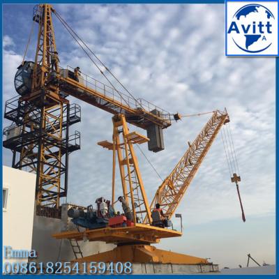 China 6t Load Capacity Derrick Luffing Tower Crane Without counter weight and Mast Section for sale