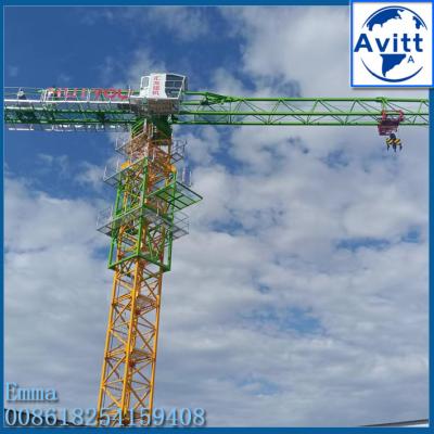 China 6t Flat Top Tower Crane For Real Estate Building Construction Use for sale