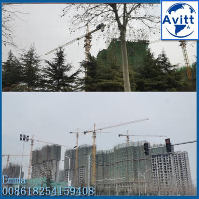 China QTZ4807 Hydraulic Telescopic Climbing Types of Tower Crane 48M Working Jib for sale