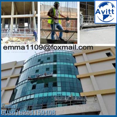 China Zlp 800 7.5mtr Hanging Scaffold Platform Coating Galvanize Working Height 100mtr Full Set for sale