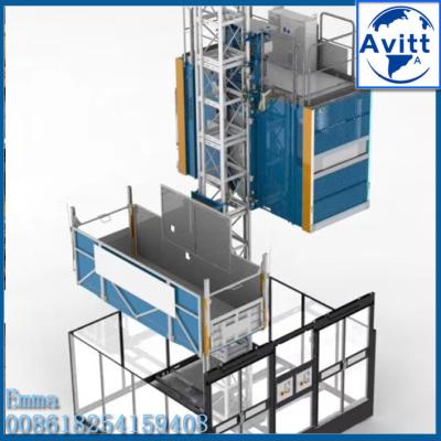 China 4tons VFD Inverter control Rack and Pinion Building Elevator Hoist Low or Middle Speed for sale