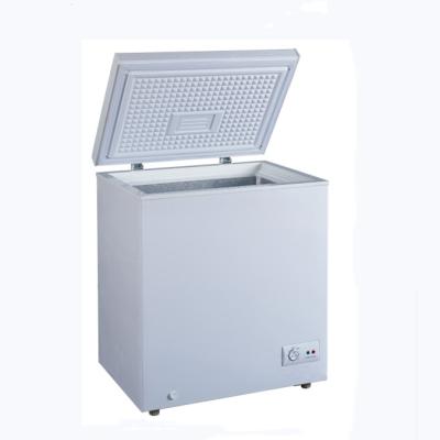 China White 200L Hotel Single Door Commercial / Home Used Chest Freezer HD-200 With Mobility Wheels for sale