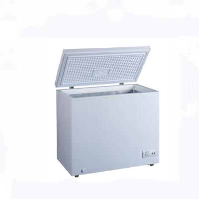 China Hotel 220V One Open Door Ice Cream Storage Chest Freezers Static Horizontal Cooling System Refrigerator for sale