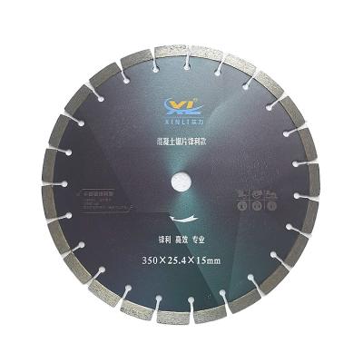 China 350mm 14in Diamond High Speed ​​Soft Edge Wet/Dry Cut Segmented Blades For Cutting Concrete Block Brick Cement Asphalt for sale