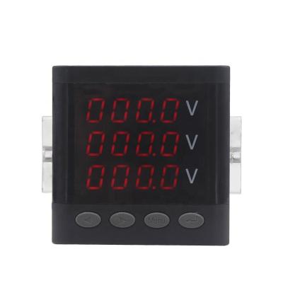 China RM-194/3V 380v220V Three Phase Voltmeter 72*72 Digital Display Meter RM-194/3V Smart Ammeter for sale