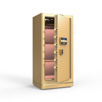 China Home Safety Bank Deposit Secure Home Office Fire Box 2 Key Locks Cabinet Document Fireproof Safe for sale