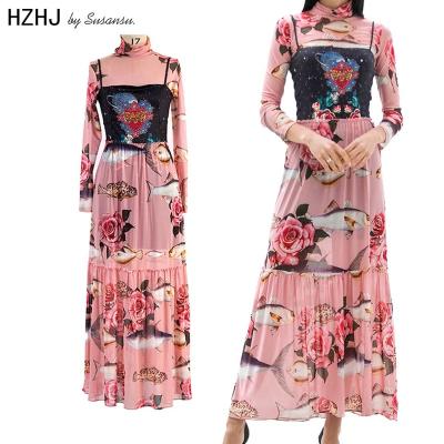 China Wholesale QUICK DRY fashionable lady suits high quality colorful printed polyester fiber pink ladies suit for sale