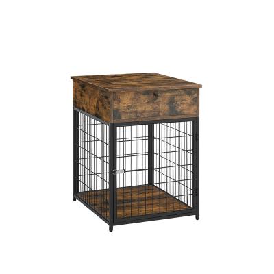 China Large Durable Heavy Duty Dogs Cage High Tensile Steel Wood Easy To Set Up Dog Crate Dog Kennel for sale