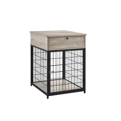 China Large Durable Heavy Duty Dogs Cage High Tensile Steel Wood Easy To Set Up Dog Crate Dog Kennel for sale