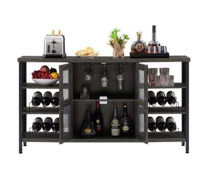 China (Height)Adjustable Living Room Wine Cabinet Bar With Wine Storage,Wood Cabinet Bar Furniture Wine Storage Cabinets for sale