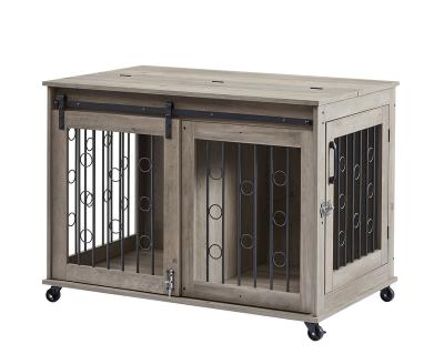 China Viable Wooden Pet Carriers Cages Dog Kennel Cages House Crate Metal Establishments For Dogs Jaulas Para Perros Pen Fence Pet Playpen for sale