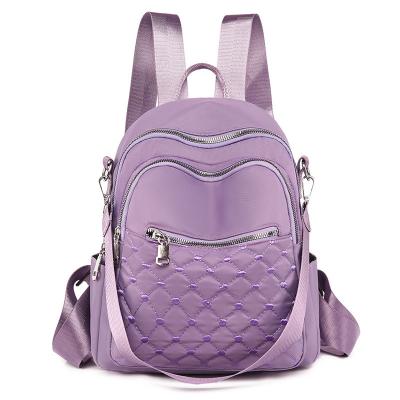 China Fashion Lady Oxford Cloth Backpack Multifunctional Women's New Style Women's Backpack Travel Korean Large Capacity Soft Bag for sale