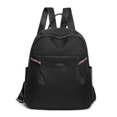 China 2022 New Women's Fashion Oxford Lady Canvas Simple Travel Bag Soft Backpack Student Schoolbag for sale