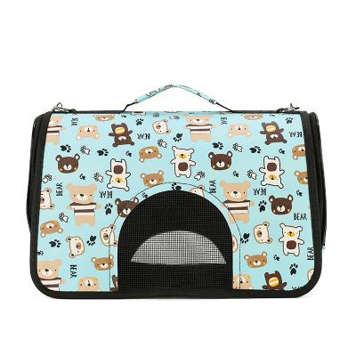 China Fashion one shoulder cat bag anti splash pet bag portable breathable portable foldable bag cat and dog backpack for sale