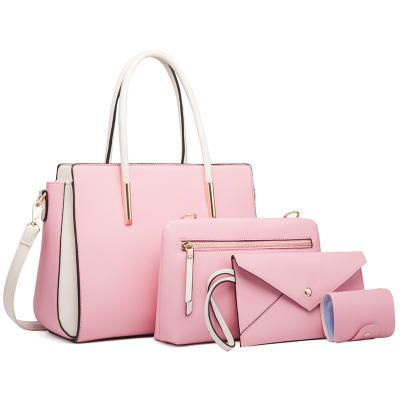 China Fashion& 2021new Design Luxury Pink Handbags For Women Handbag Purse Leather Mini Purses Set Tote Cross Leather Designer Purse - Body Bags for sale