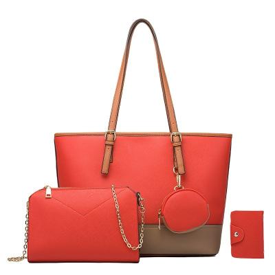 China Fashion& 2021new Luxury Design Contrast Color Handbags For Women Handbag Purse Leather Cross Mini Purses Set Tote Designer - Body Bags for sale