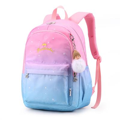 China 2020 new fashion schoolbag girl heart schoolbag Korean inkjet gradient backpack for sale