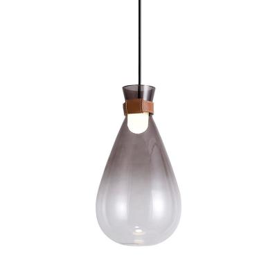 Cina Luxury decorative lighted for attic small foyer bedroom restaurant bar acrylic Nordic glass pendant light simple personality LED glass pendent lamp in vendita