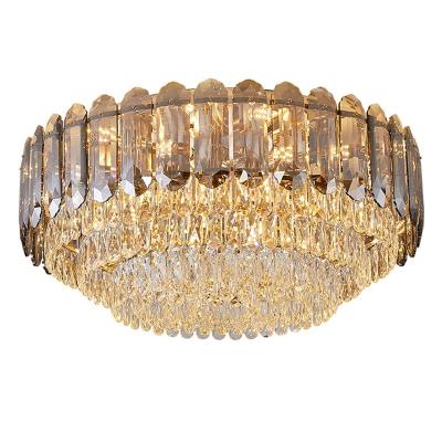 China NEW Ceiling Chandelier Light K9 Lamp Outdoor Mounted Luxury Crystal Living Room Lamp For Hotel Villa Modern Large Round Classics Ceiling Lights for sale