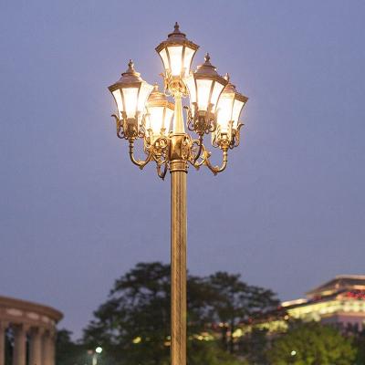 China Aluminum Lamp European Style Modern American Style Outdoor Classic European Style Waterproof LED Garden Light Antique Street Light and Pole High Garden Post Post 3m à venda