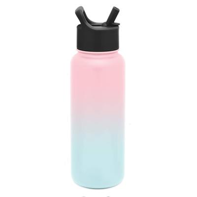 China 2021 New Design Sustainable Reusable Wide Mouth 32oz Stainless Steel Water Bottle Vacuum Insulated With Leakprood Lid for sale