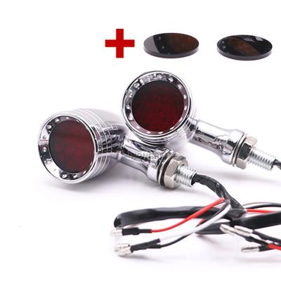 China Turn Up 12V 5W Motorcycle Bullet Warning Light For Motorcycle Cafe Racer Universal LED Turn Signal Light for sale