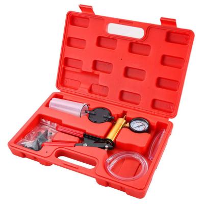 China Pressure & Vacuum Testers Brake Type And Handheld Vacuum Pump Tester Kit Suitable Automotive Vacuum Gauge And Brake Exhaust Kit 2 In 1-Copper Pump Body for sale