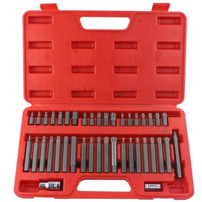 China Hex Star Flute 41pcs Hex Star Groove Drill Bit Socket Set Auto Kit Repair Tools for sale