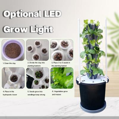 China Sistema de cultivo de torres hidropónicas de pétalos de jardín 6/8/10 capas Luz LED opcional en venta