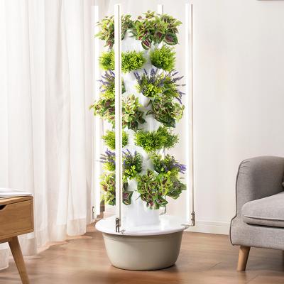 China Jardín interior de 5 capas Sistema hidropónico sin suelo de pétalos Torre de cultivo con luz LED en venta