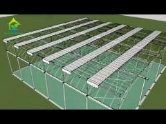 Saw Tooth Multi Span Plastic Film Greenhouse For Plants