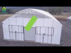 Automated Light Deprivation Blackout Greenhouse With Curtain