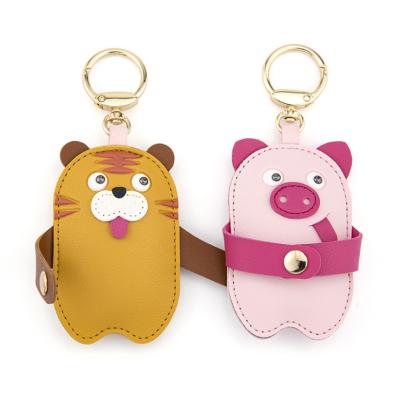 China Shockproof Free Shipping For Airtag Case Leather Animals Tiger Bear Puppy Pig Dog Car Key GPS Locator Tracker Chian Finder for sale